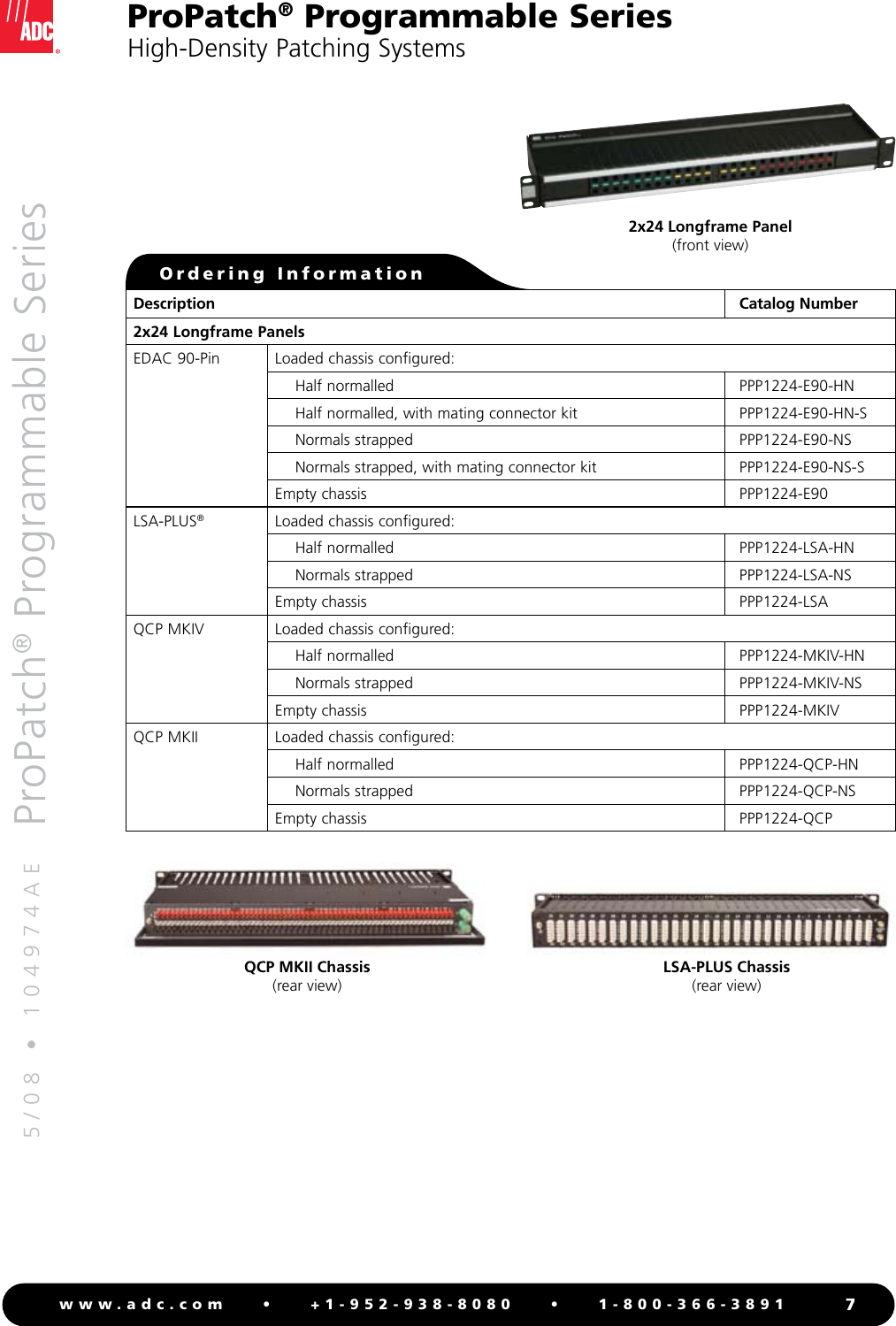 Page 7 of 12 - Adc Adc-Propatch-Programmable-Series-Users-Manual- ProPatch® Programmable Series High-Density Patching System - 104974AE  Adc-propatch-programmable-series-users-manual