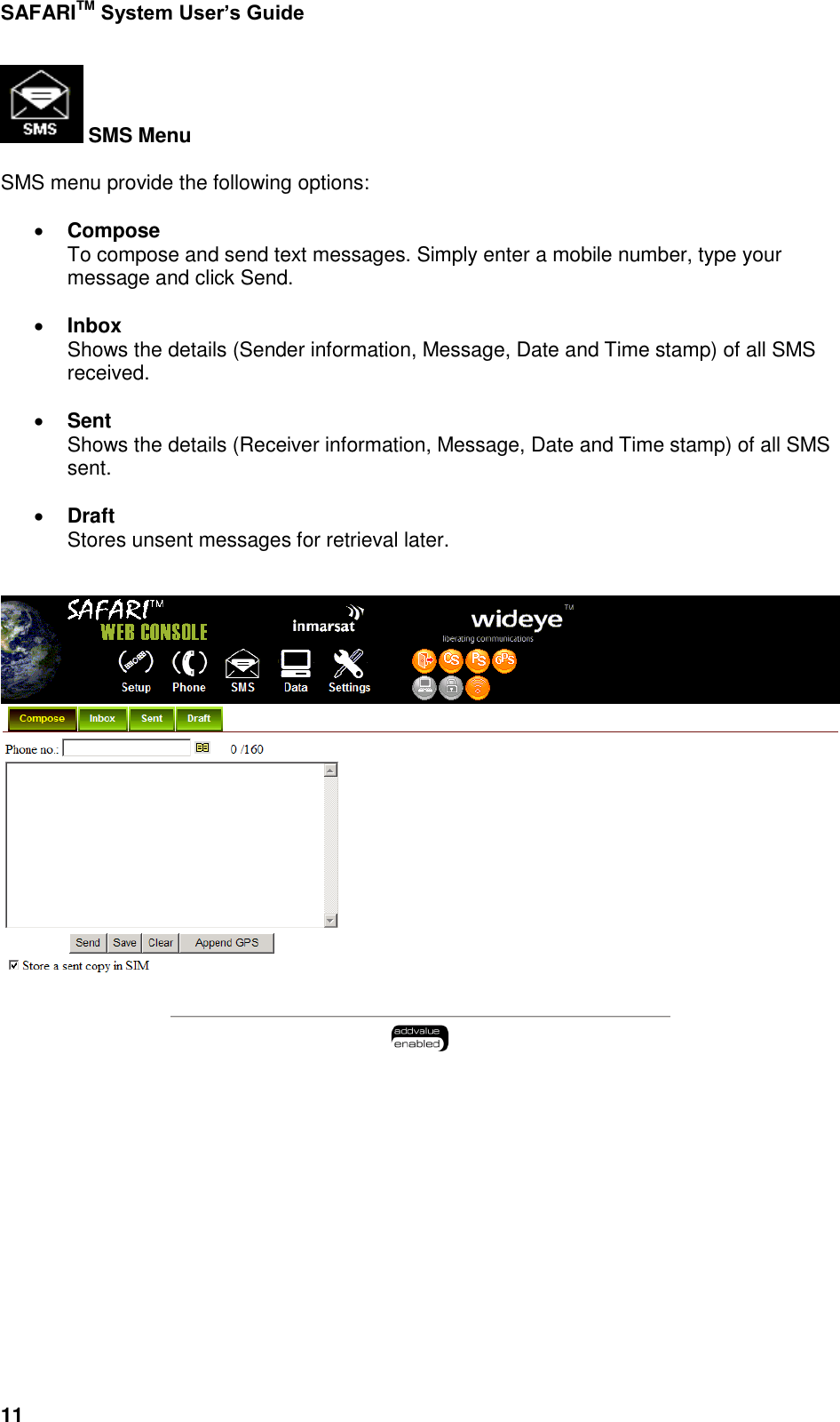 Page 59 of Addvalue Communications WESAFARI INMARSAT BGAN LAND MOBILE SATELLITE TERMINAL+ 802.11 b/g User Manual 