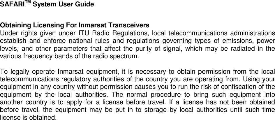 Page 6 of Addvalue Communications WESAFARI INMARSAT BGAN LAND MOBILE SATELLITE TERMINAL+ 802.11 b/g User Manual 