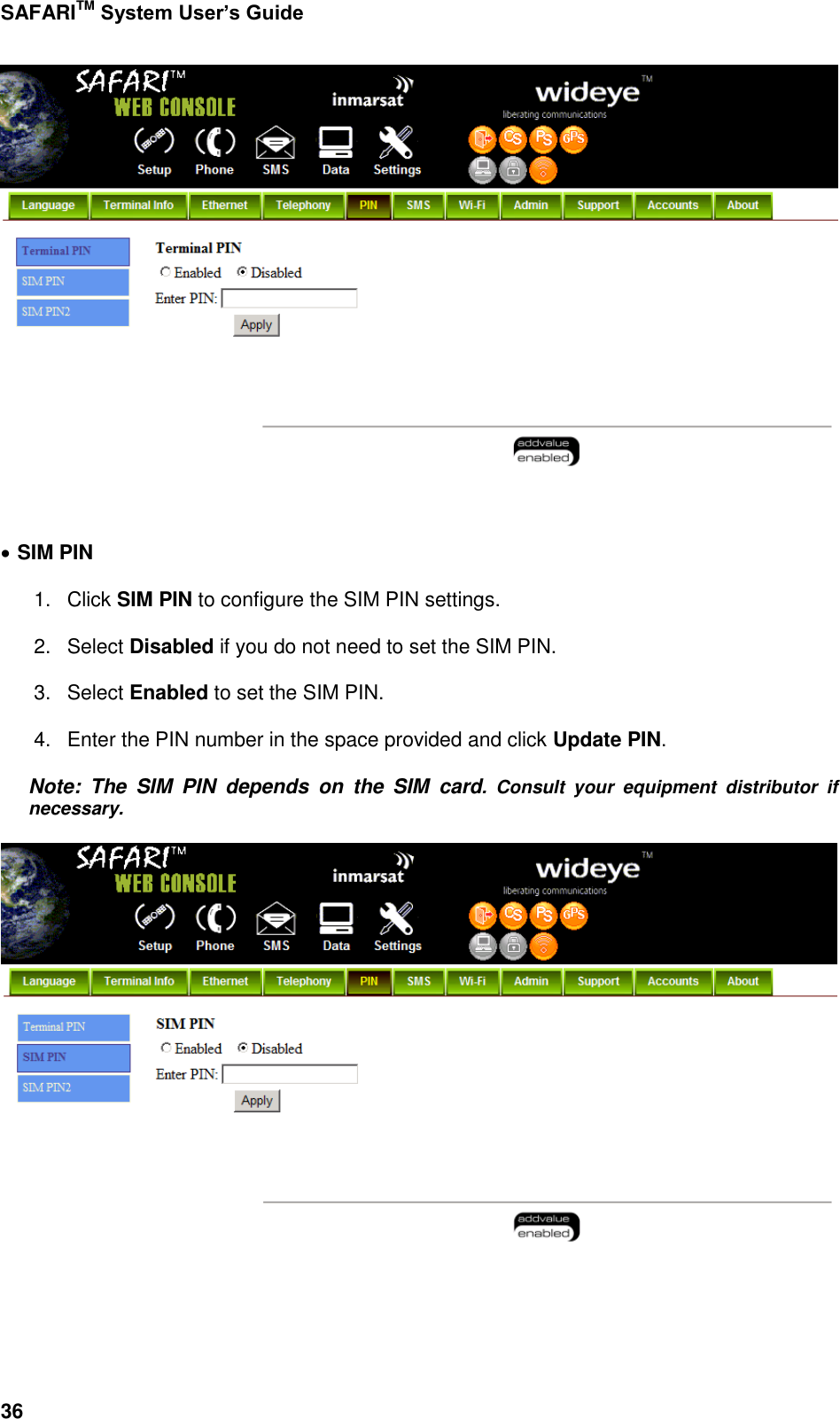Page 84 of Addvalue Communications WESAFARI INMARSAT BGAN LAND MOBILE SATELLITE TERMINAL+ 802.11 b/g User Manual 