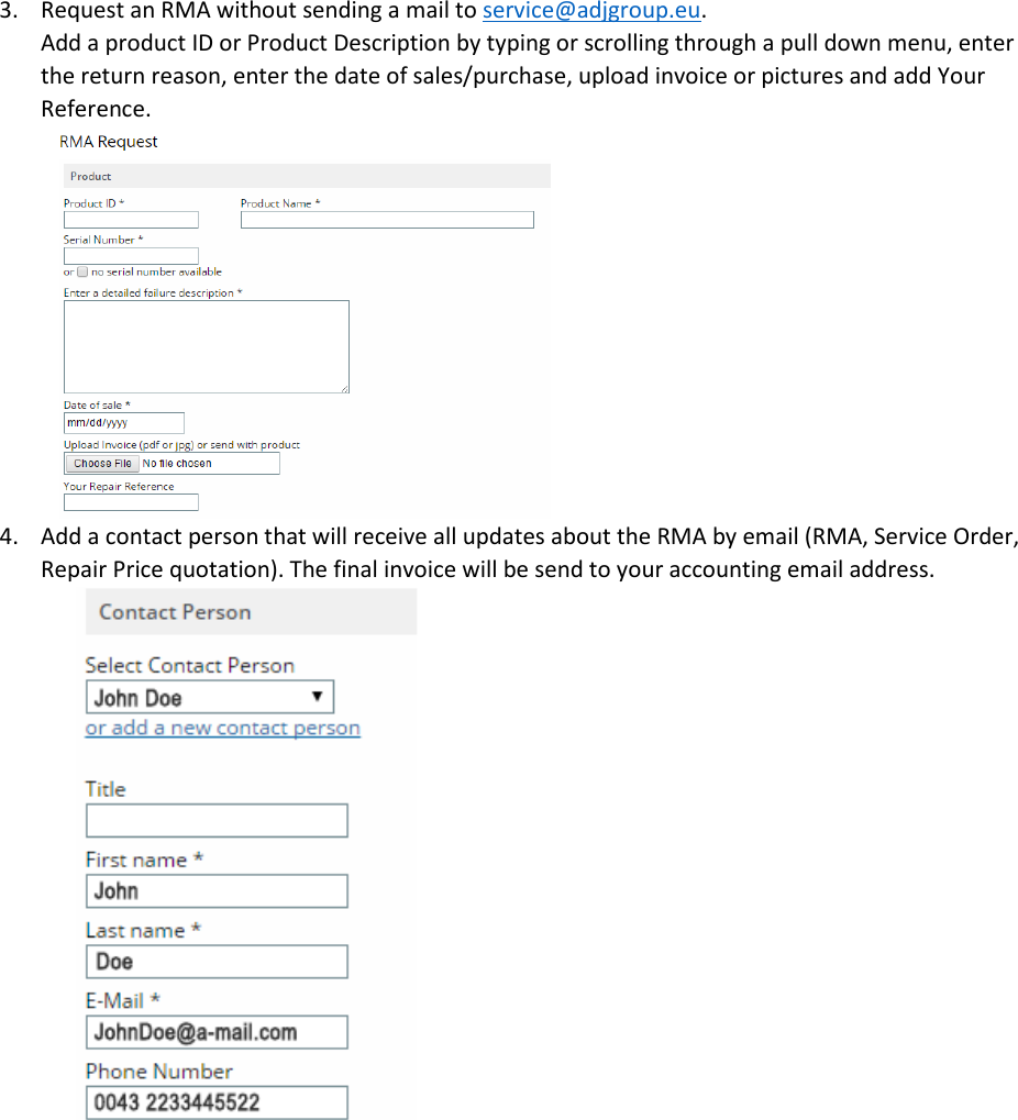 Page 2 of 3 - ADJ RMA Online Portal