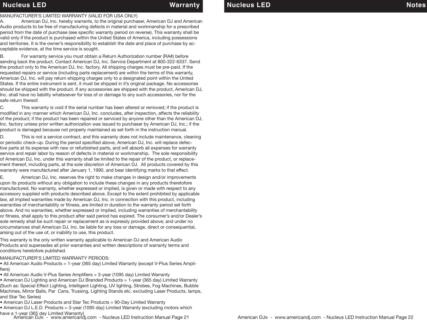 Page 11 of 12 - Adj E Nucleus Led User Manual