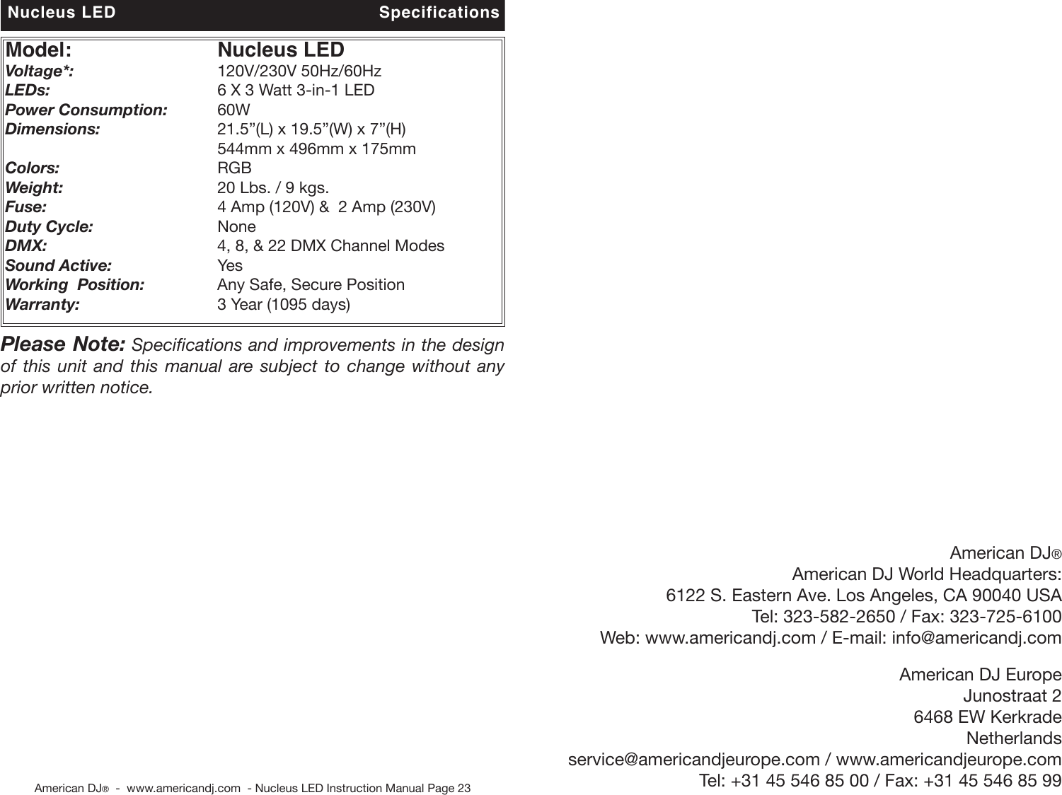 Page 12 of 12 - Adj E Nucleus Led User Manual