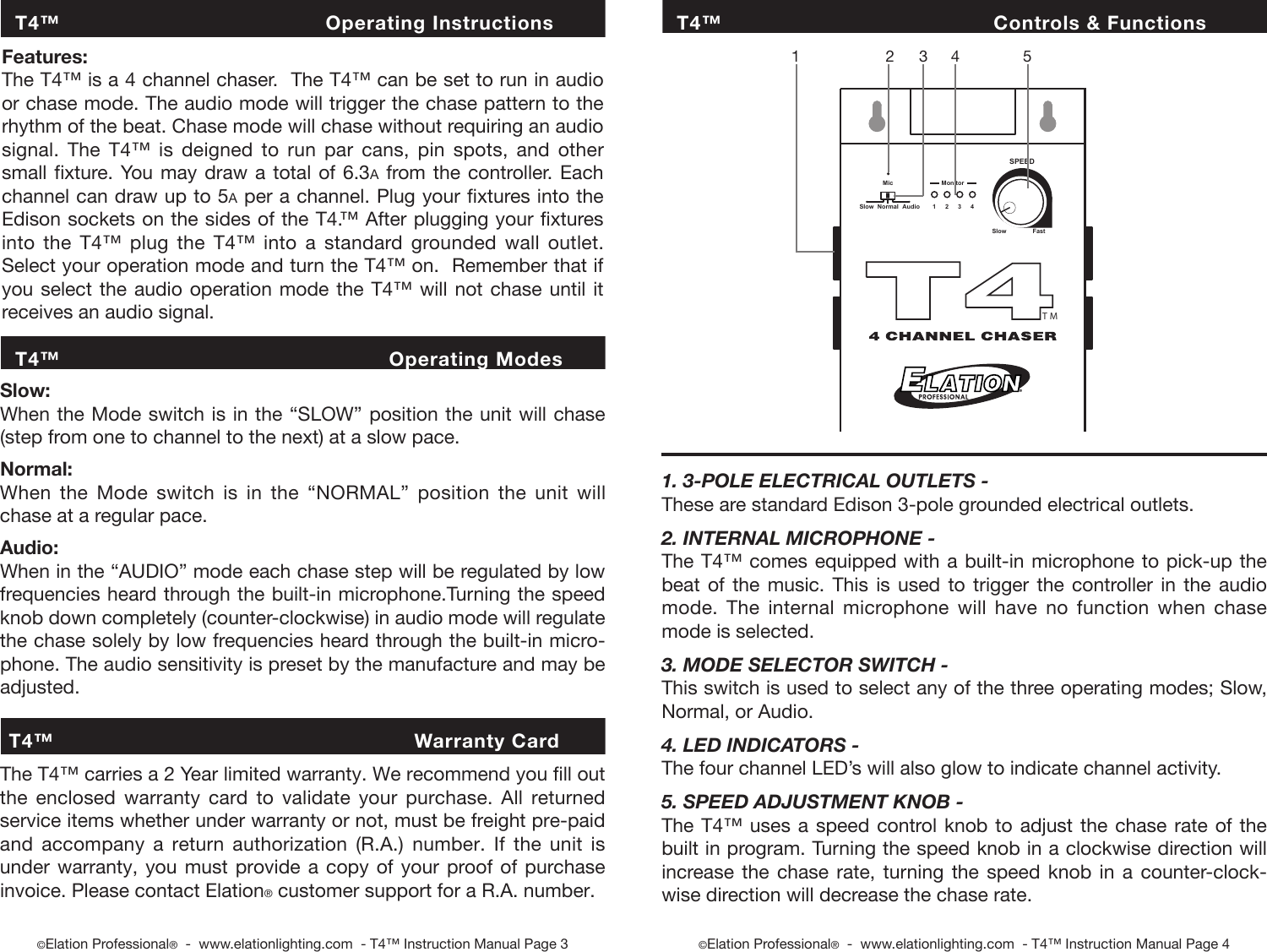 Page 2 of 4 - Adj E T4 User Manual