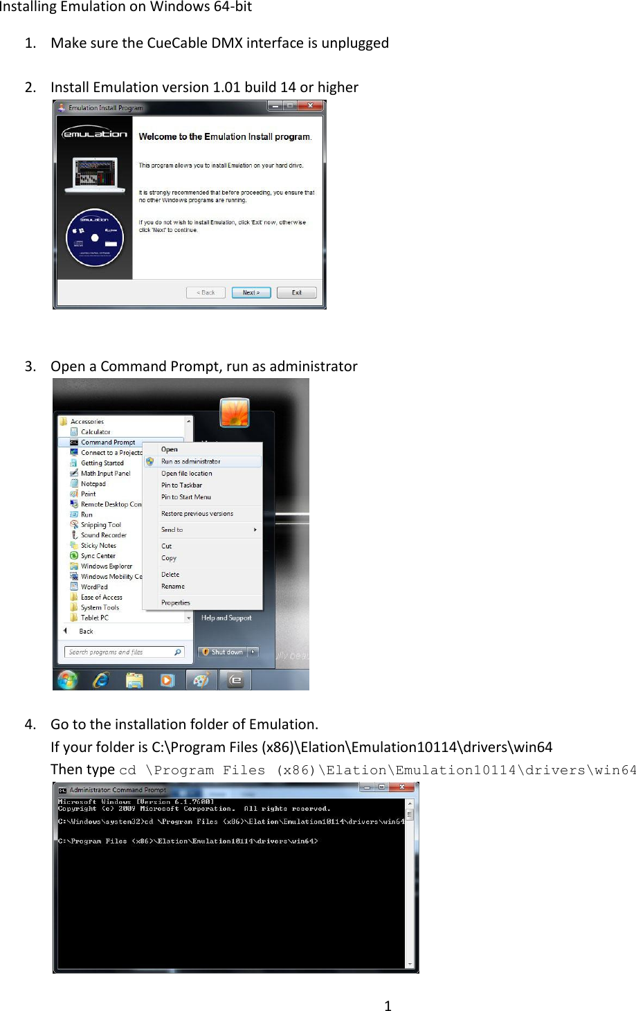 Page 1 of 4 - Adj Installing Emulation On Windows 64Bit User Manual