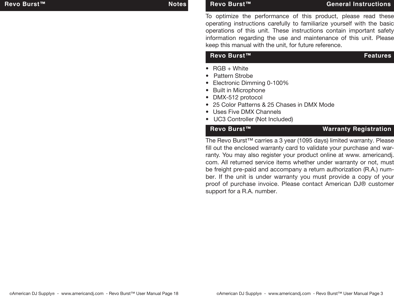 Page 3 of 10 - Adj Revo Burst Lo User Manual