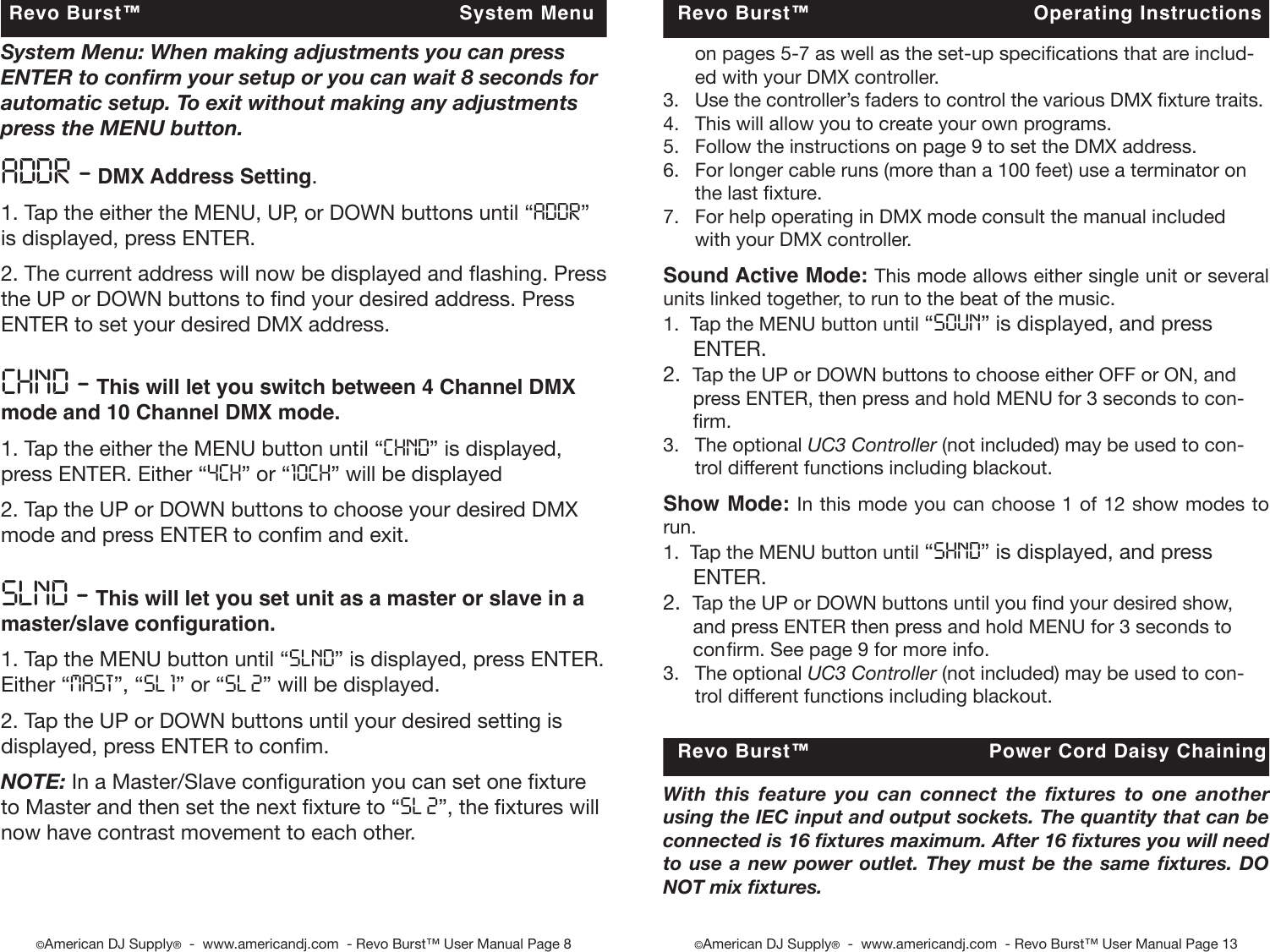 Page 8 of 10 - Adj Revo Burst Lo User Manual