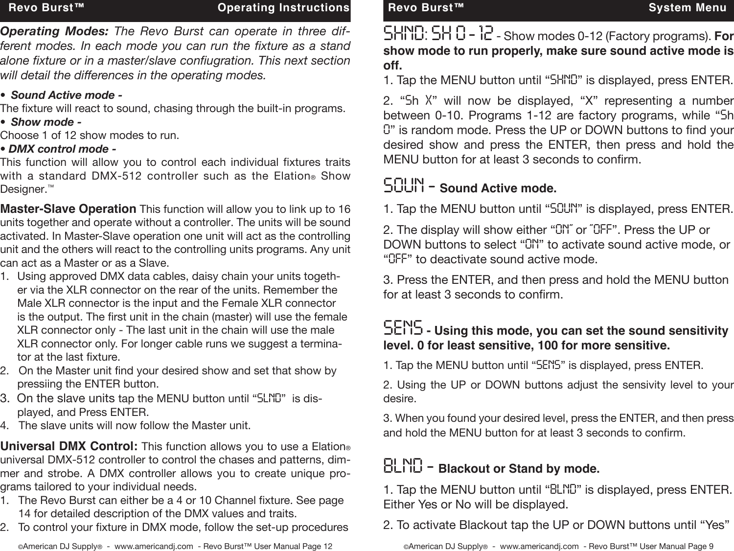 Page 9 of 10 - Adj Revo Burst Lo User Manual
