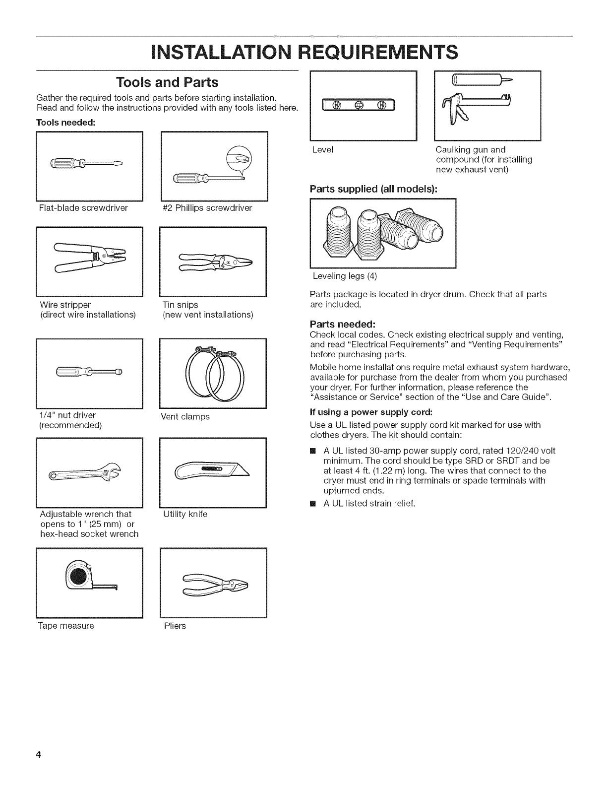 Admiral AED4675YQ1 User Manual 29 ELECTRIC DRYER Manuals And Guides