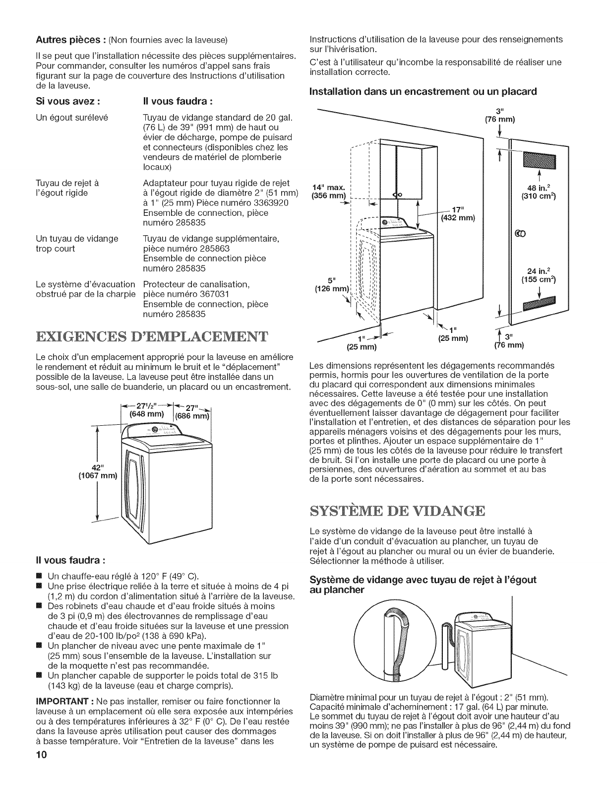 Admiral ATW4675YQ0 User Manual AUTOMATIC WASHER Manuals And Guides 1009296L