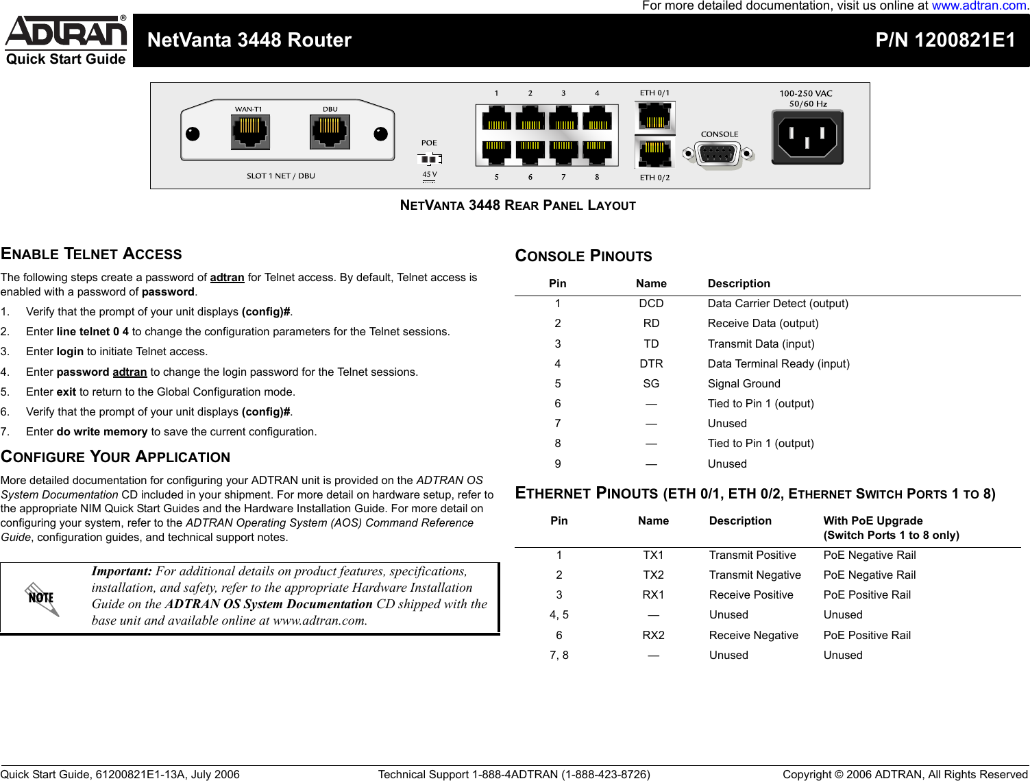 Page 2 of 2 - Adtran Adtran-Netvanta-3448-Users-Manual- 61200821E1-13A  Adtran-netvanta-3448-users-manual