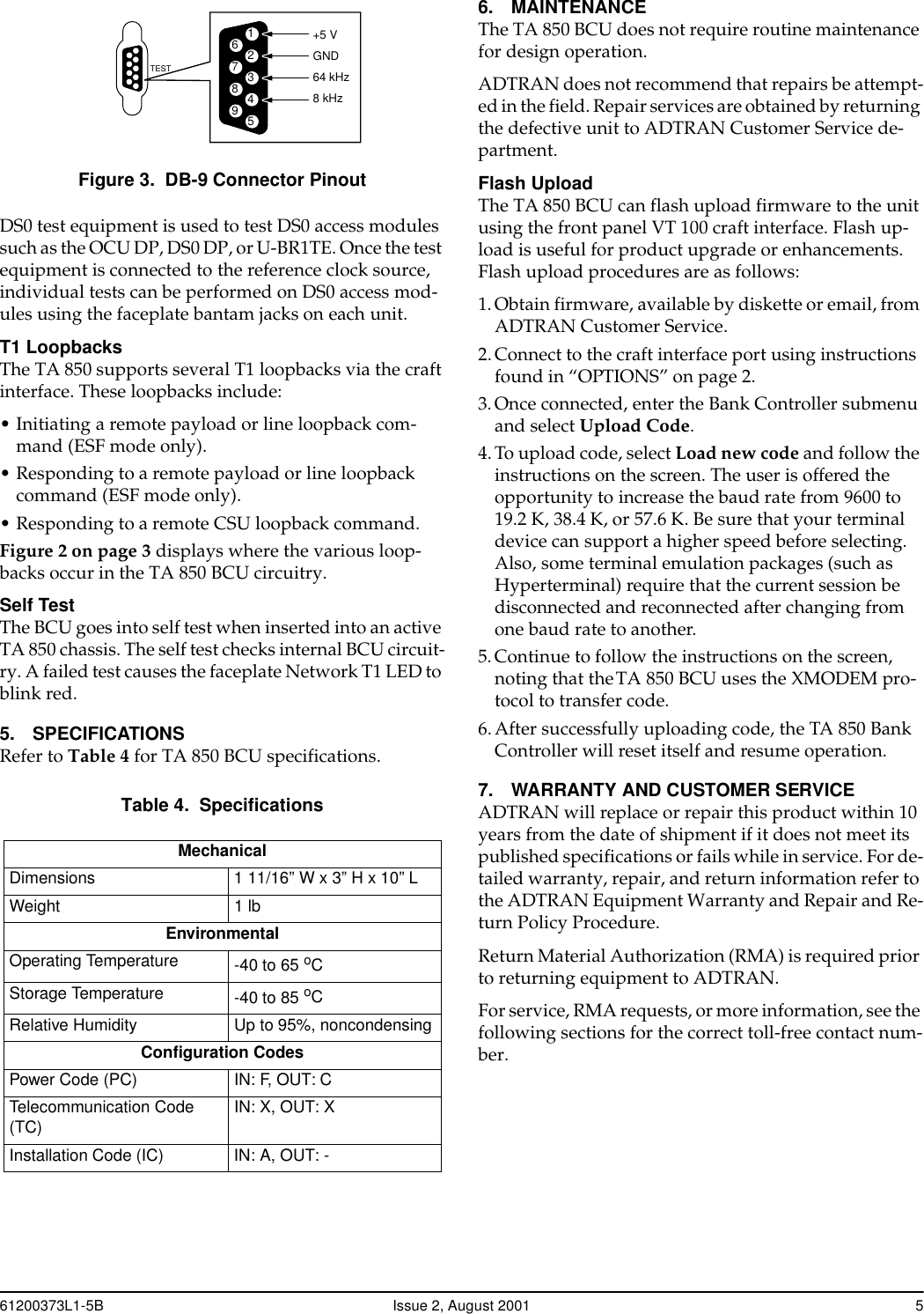 Page 5 of 10 - Adtran Adtran-Total-Access-850-Users-Manual- 61200373L1-5B  Adtran-total-access-850-users-manual