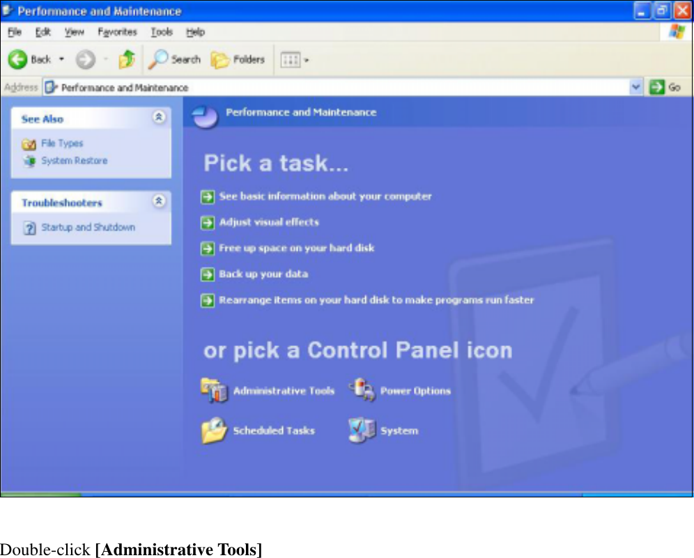   Double-click [Administrative Tools]  