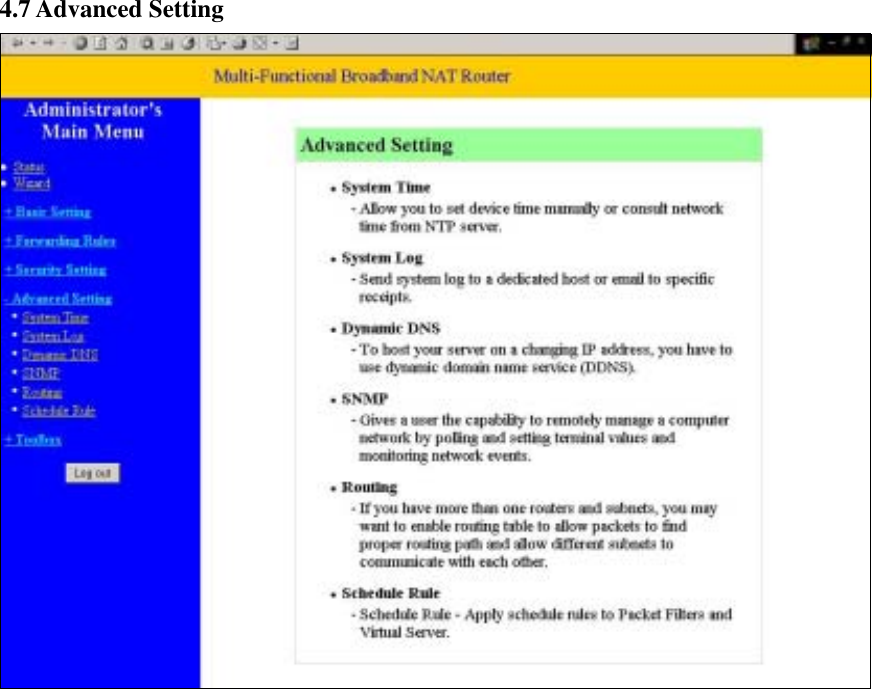  4.7 Advanced Setting 