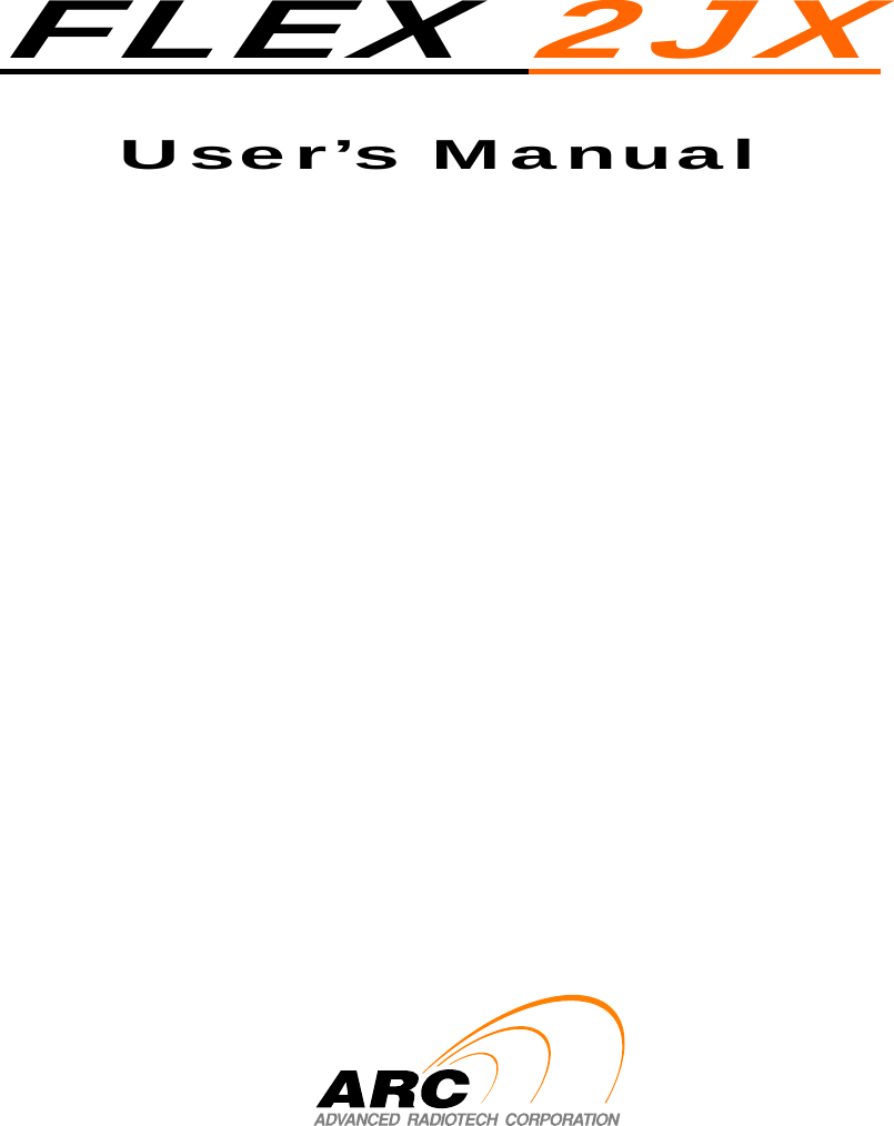               FLEX 2JX  User’s Manual                          