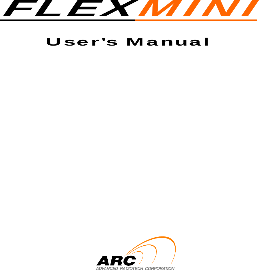                      FLEXMINI  User’s Manual                        