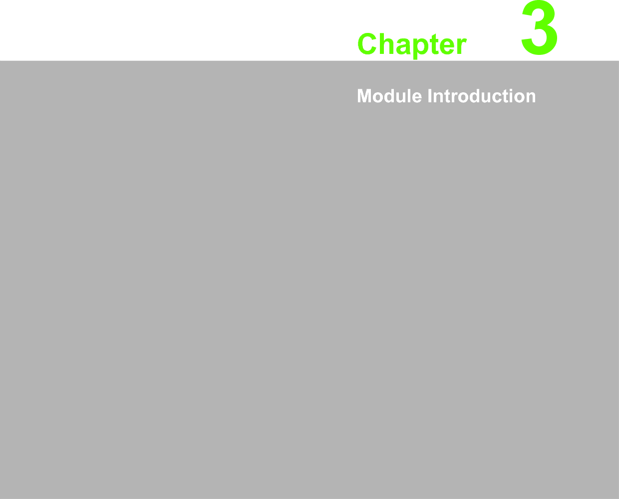 Chapter 33Module Introduction