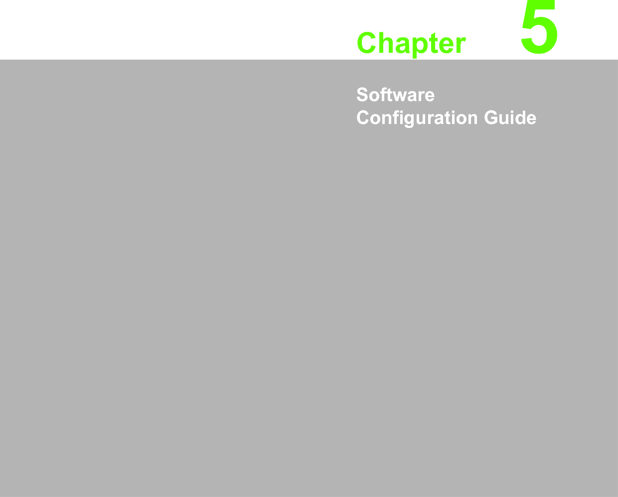 Chapter 55Software Configuration Guide