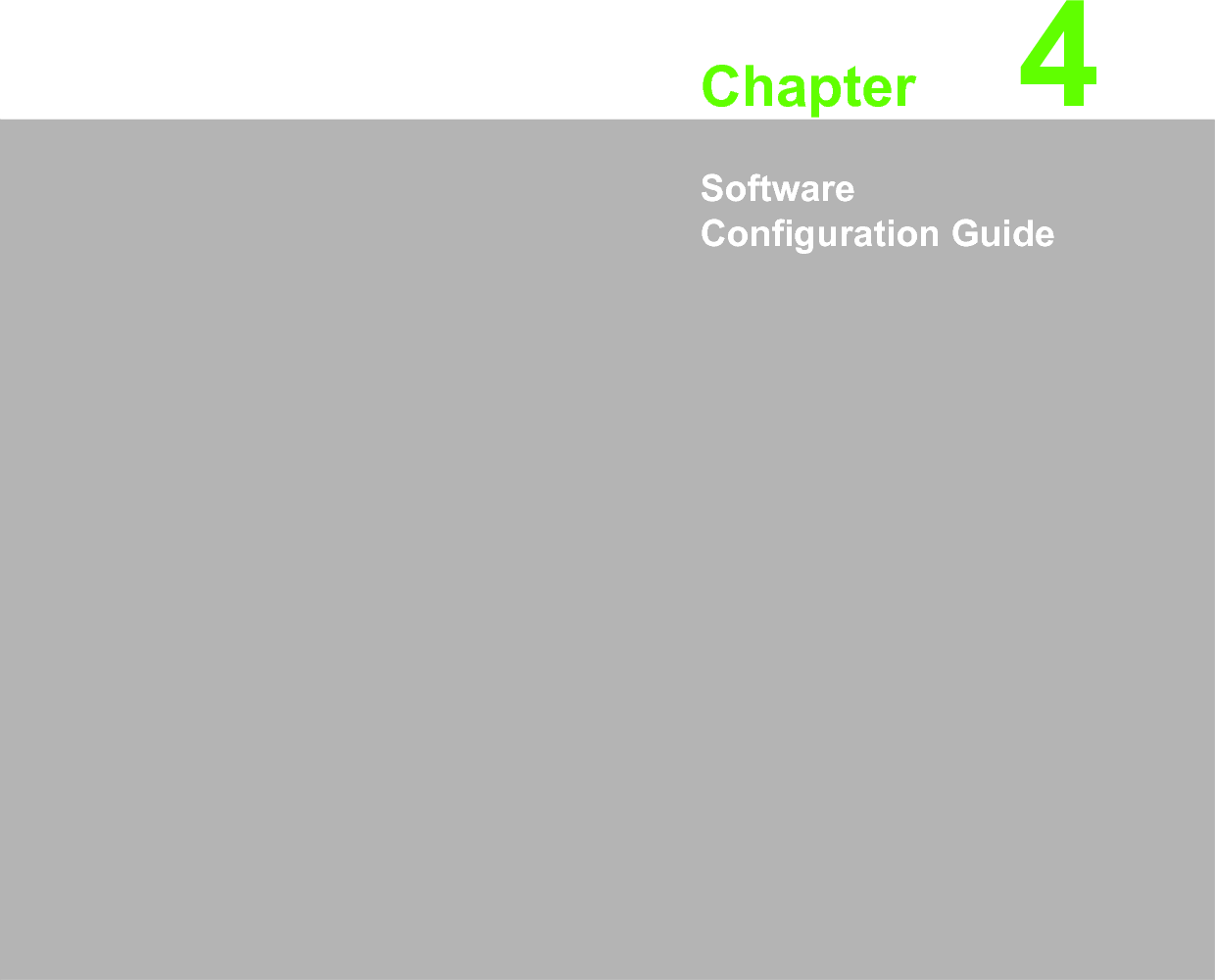 Chapter 44Software Configuration Guide