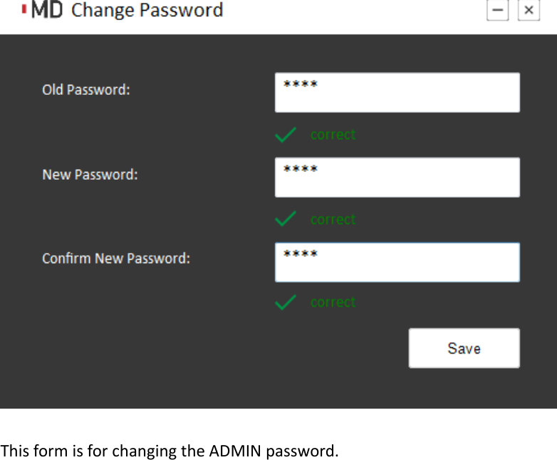 ThisformisforchangingtheADMINpassword.   