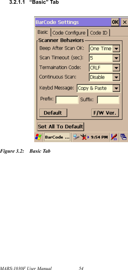 MARS-1030F User Manual 543.2.1.1 “Basic” TabFigure 3.2: Basic Tab