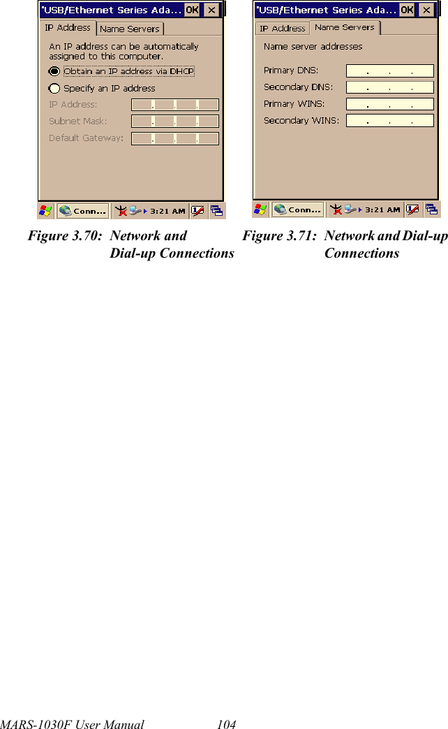 MARS-1030F User Manual 104Figure 3.70: Network and Dial-up ConnectionsFigure 3.71: Network and Dial-up Connections