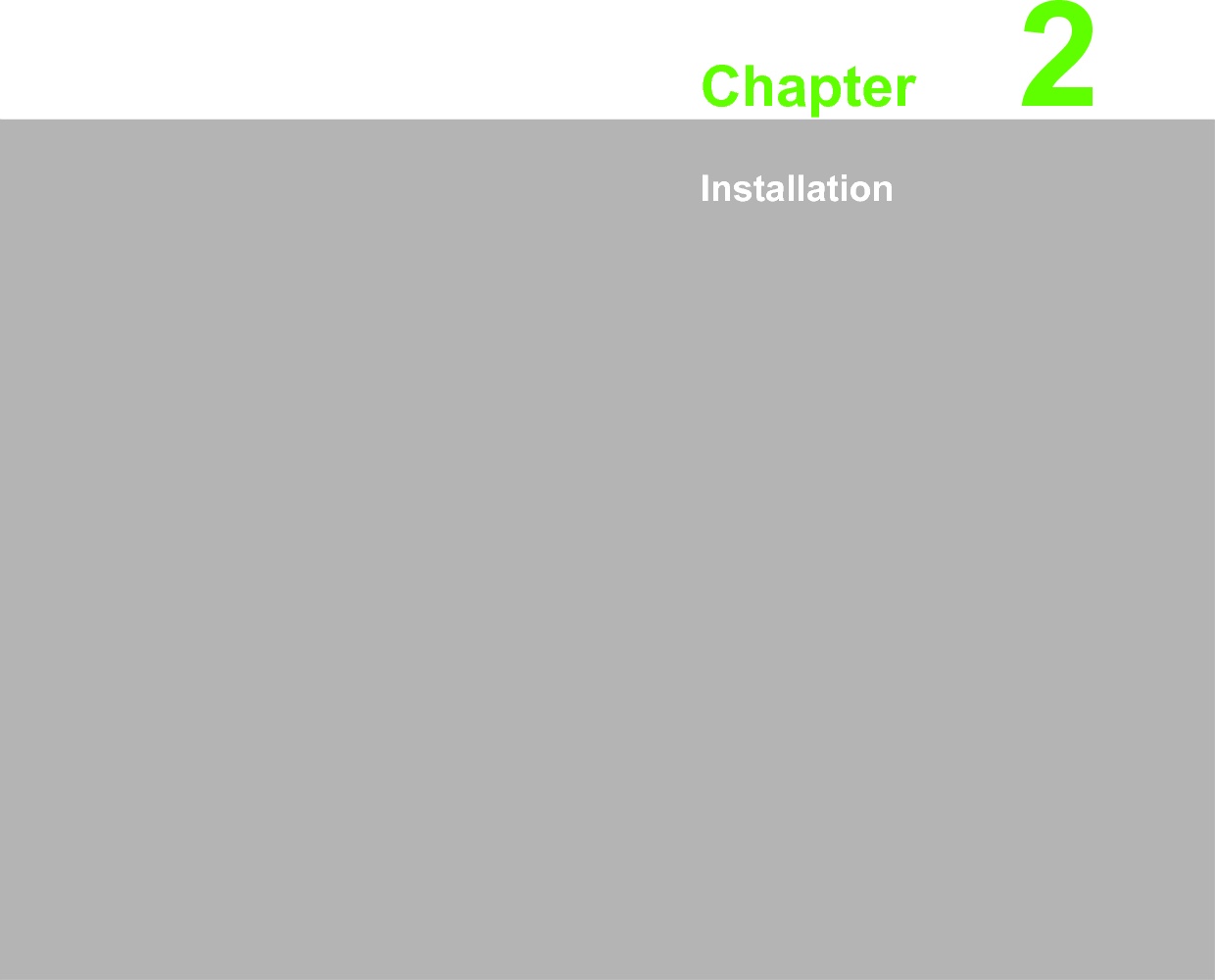 Chapter 22Installation