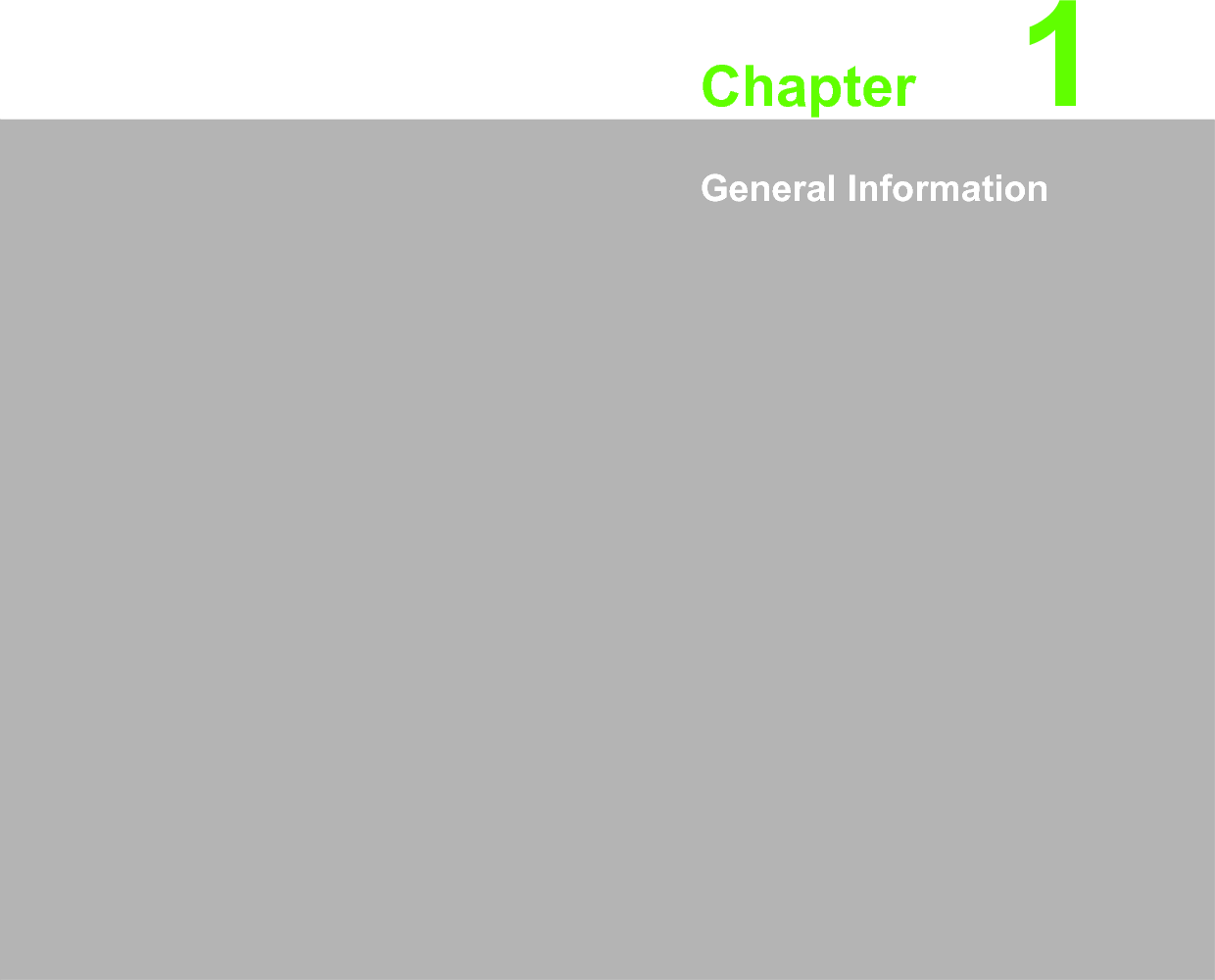 Chapter 11General Information