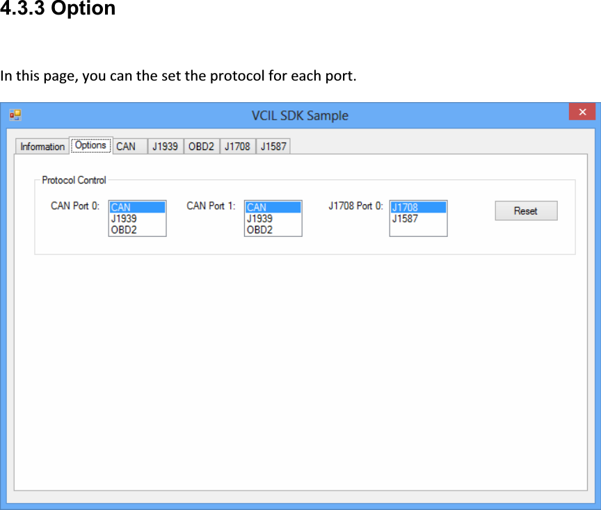 4.3.3 Option Inthispage,youcanthesettheprotocolforeachport.