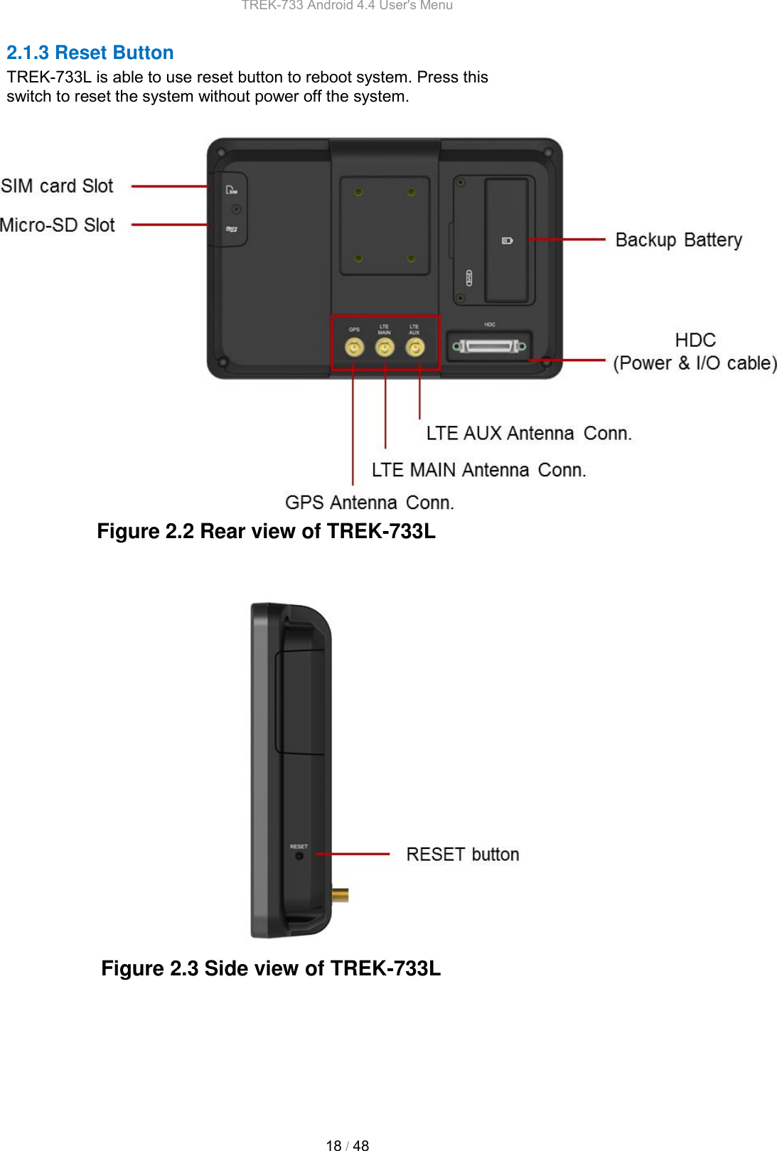 Page 17 of Advantech Co TREK733L Computer User Manual TREK 733 Android 4 4 User s Menu