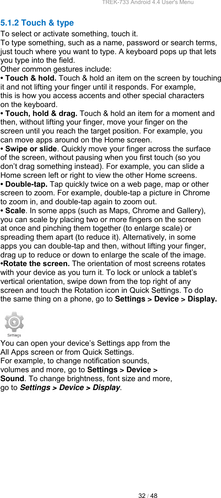 Page 31 of Advantech Co TREK733L Computer User Manual TREK 733 Android 4 4 User s Menu