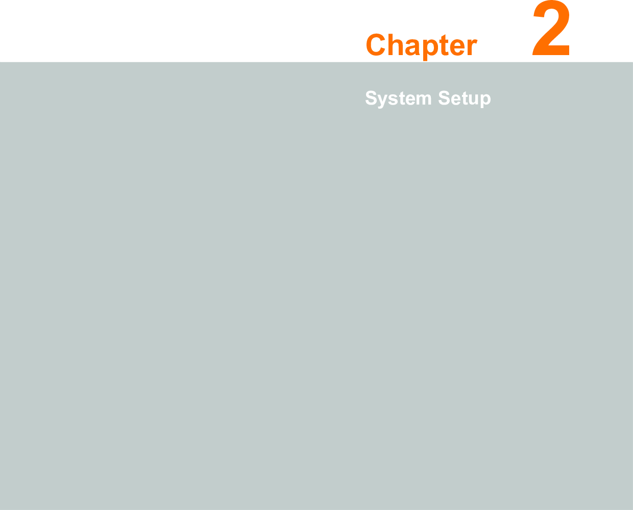 Chapter 22System Setup 