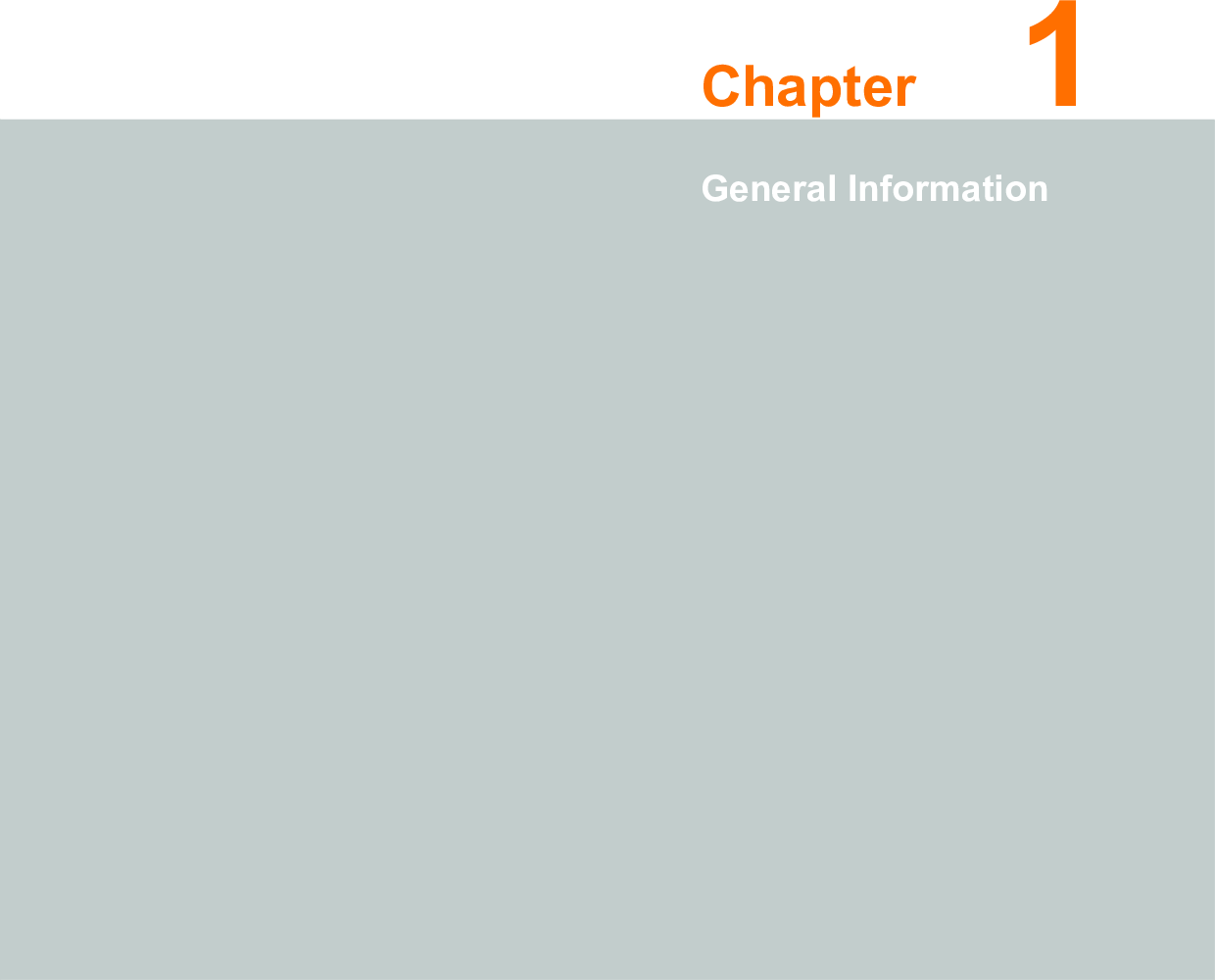 Chapter 11General Information 