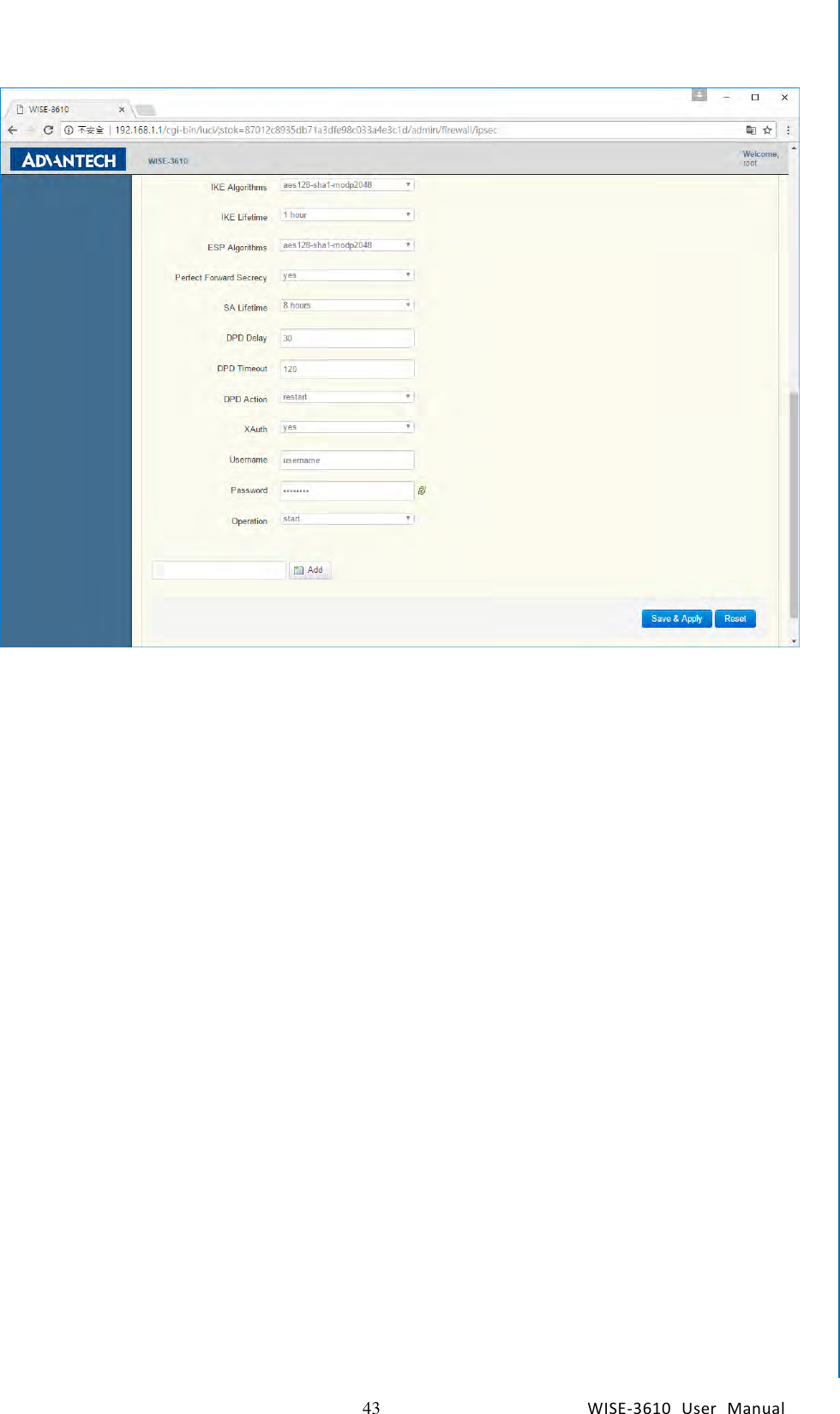   43 WISE-3610  User  Manual  Chapter5    Advantech Services           