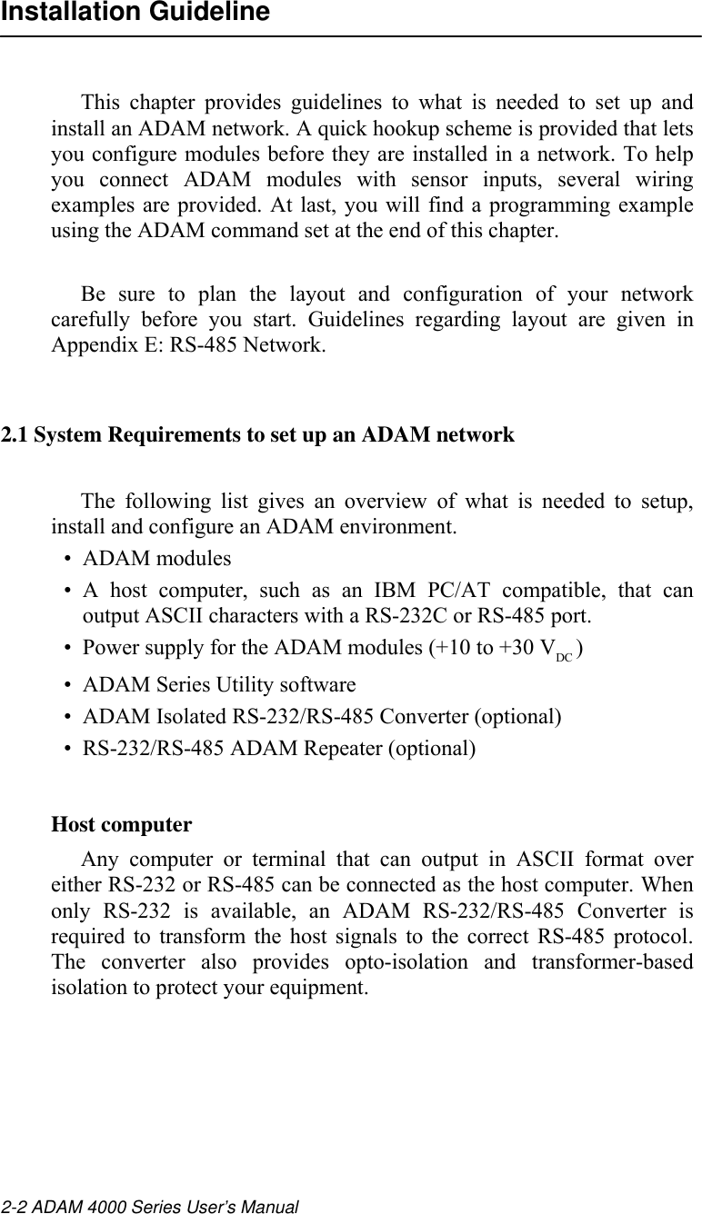 Advantech Data Acquisition Modules Adam 4000 Users Manual