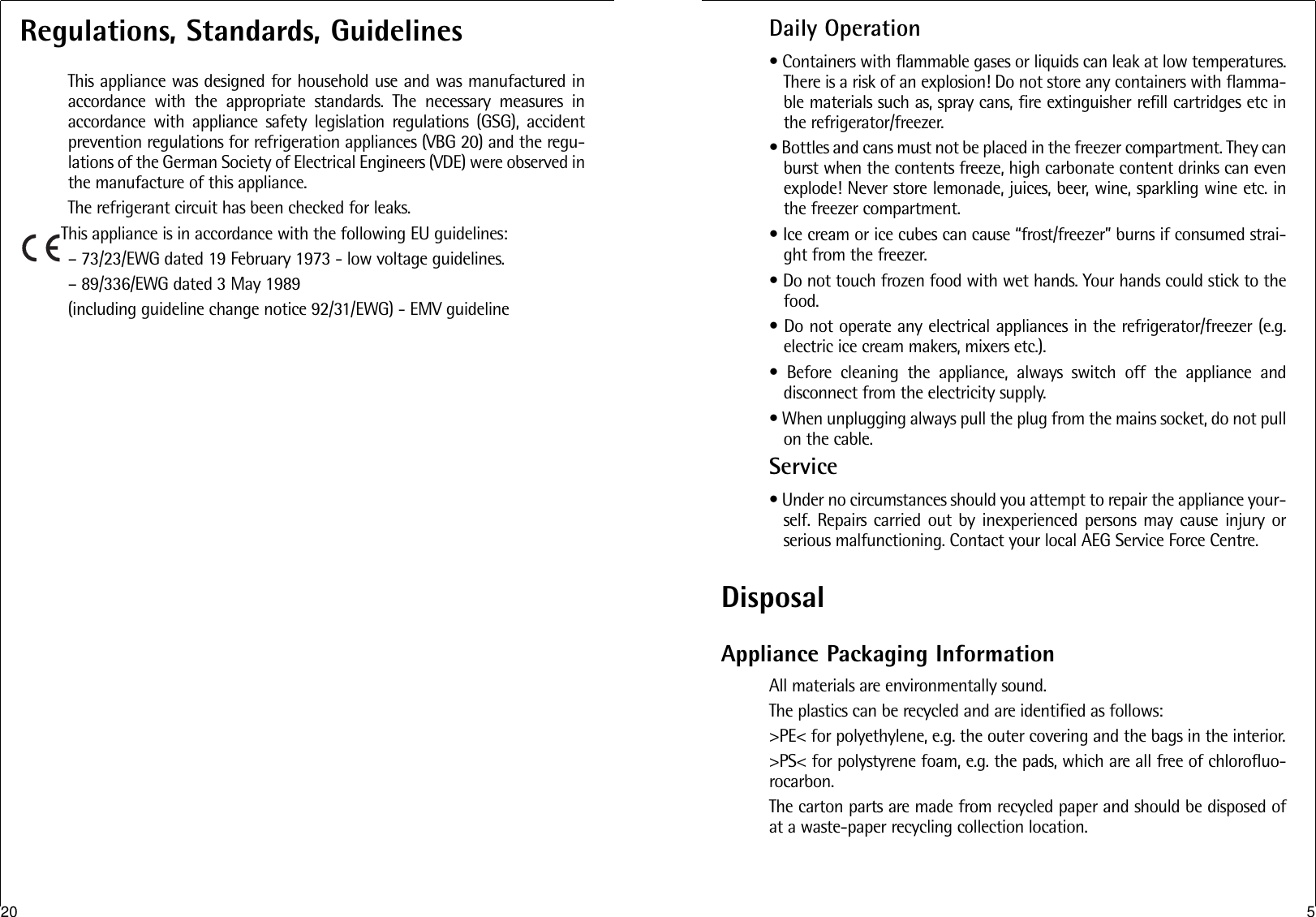 Page 5 of 12 - Aeg Aeg-Arctis-G-8-88-50-I-Users-Manual-  Aeg-arctis-g-8-88-50-i-users-manual