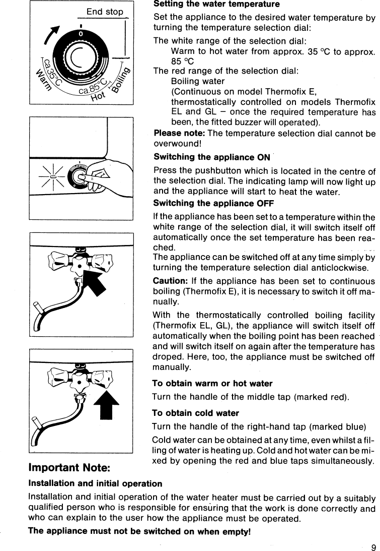 Aeg E Users Manual