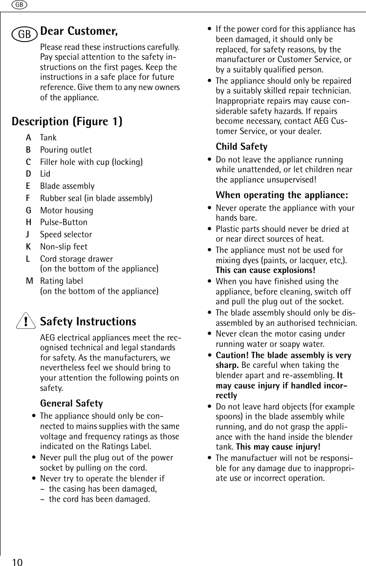 Page 4 of 12 - Aeg Aeg-M-2600-Users-Manual- M2600  Aeg-m-2600-users-manual