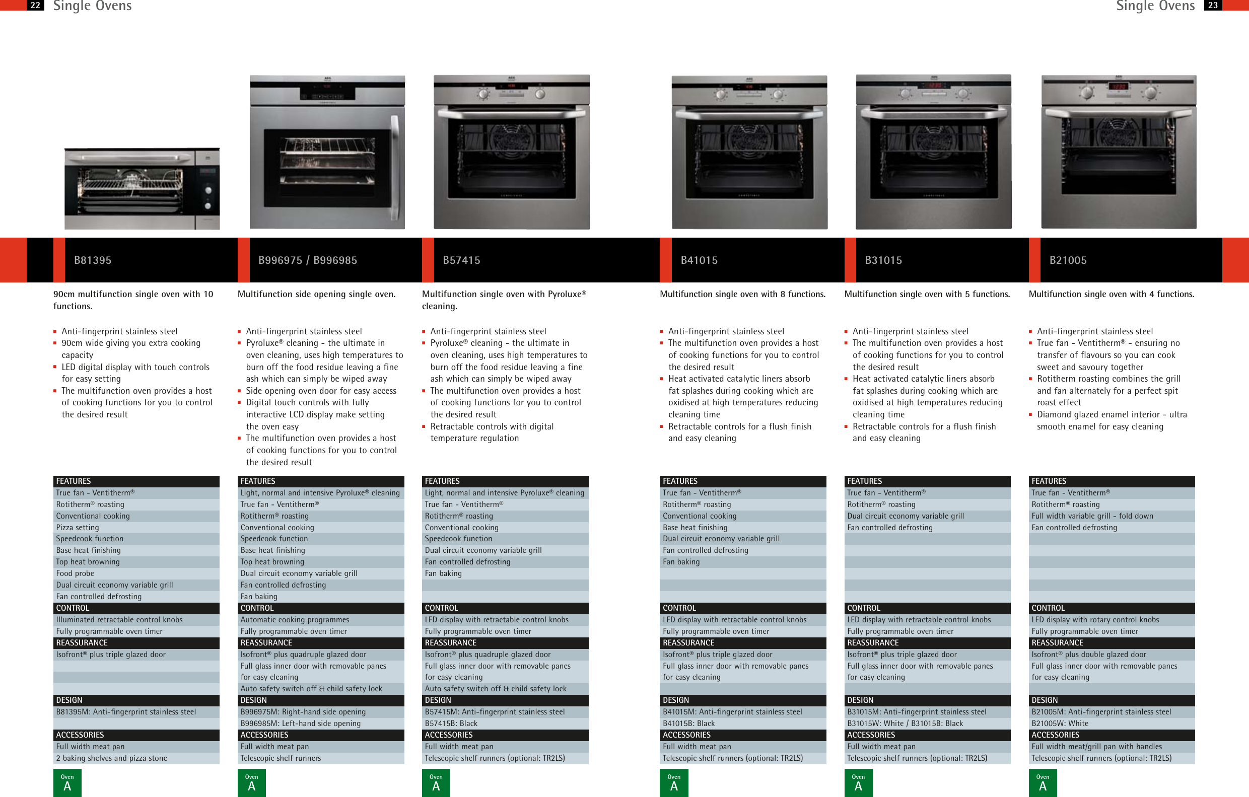 Page 8 of 11 - Aeg Aeg-Ovens-Users-Manual- 48888 MG Built-In Brochure 2008  Aeg-ovens-users-manual