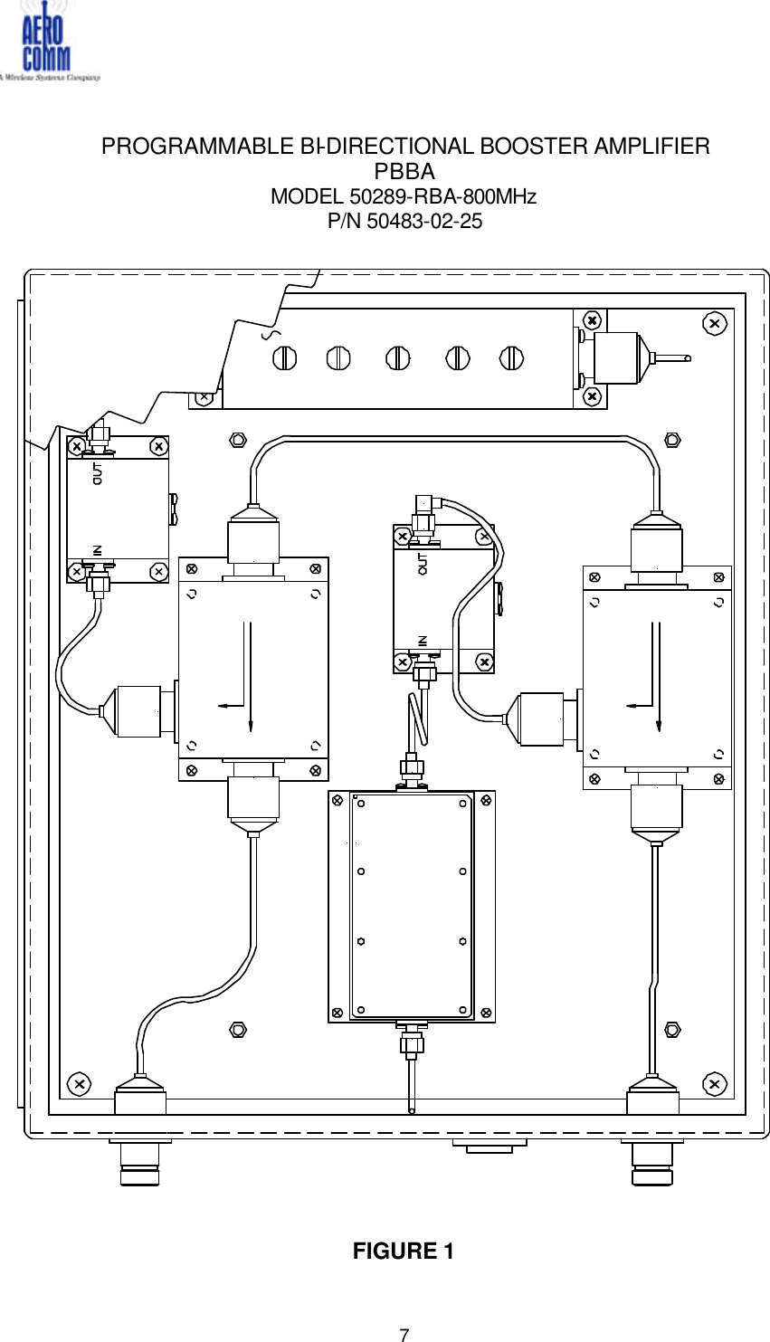   7   PROGRAMMABLE BI-DIRECTIONAL BOOSTER AMPLIFIER PBBA MODEL 50289-RBA-800MHz P/N 50483-02-25   FIGURE 1