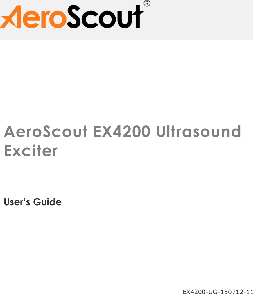    AeroScout EX4200 Ultrasound Exciter  User’s Guide  EX4200-UG-150712-11 