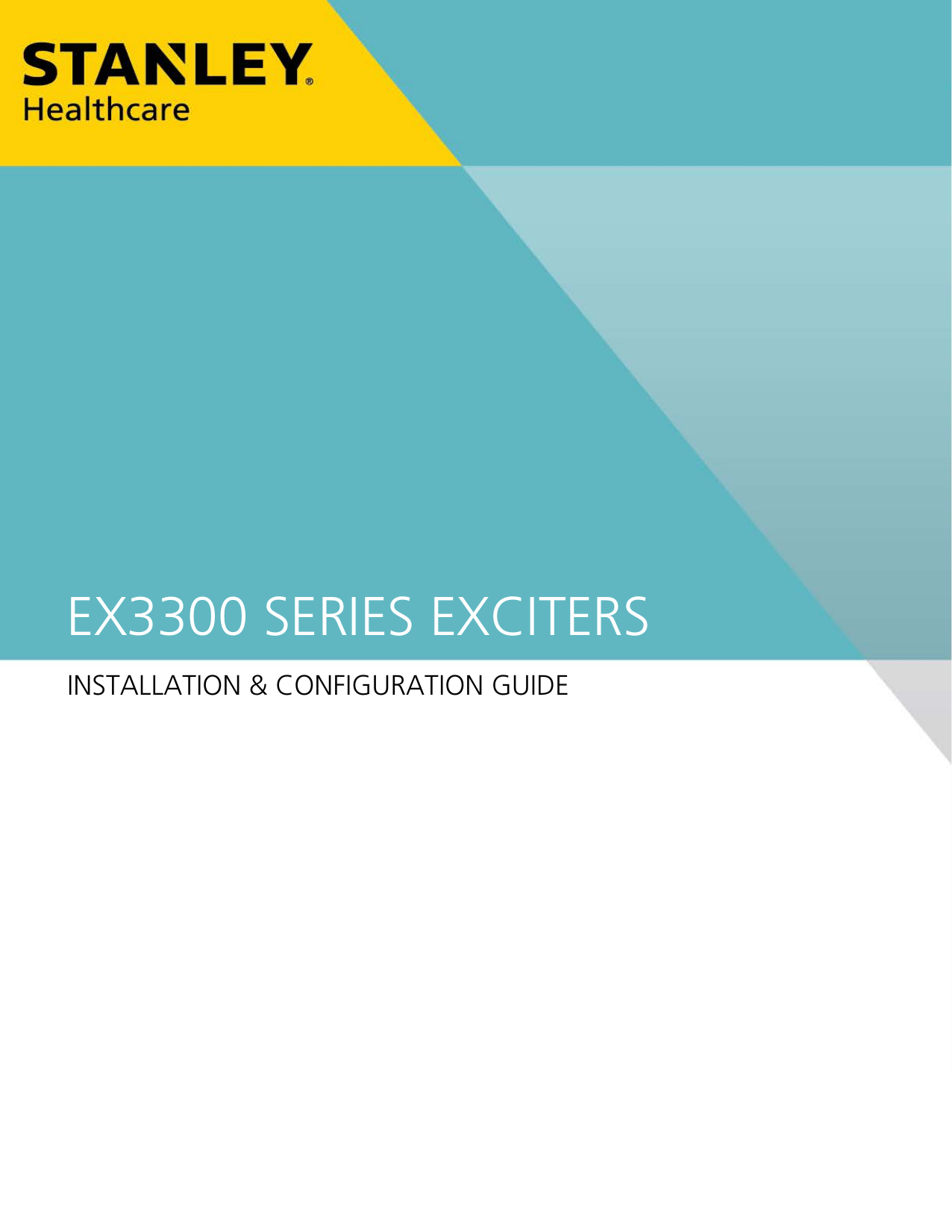        EX3300 SERIES EXCITERS INSTALLATION &amp; CONFIGURATION GUIDE  