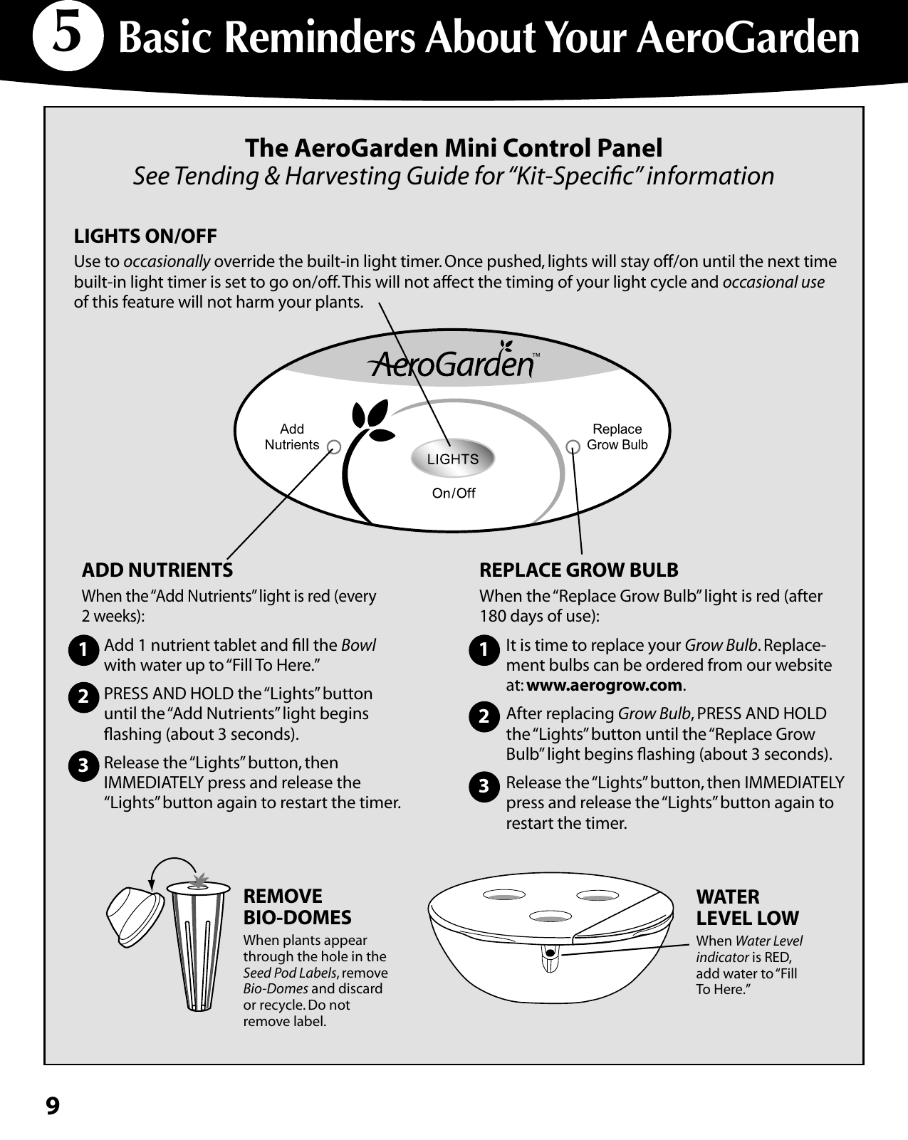 Page 10 of 12 - Aerogarden Aerogarden-Aerogarden-Mini-300291-Users-Manual-  Aerogarden-aerogarden-mini-300291-users-manual