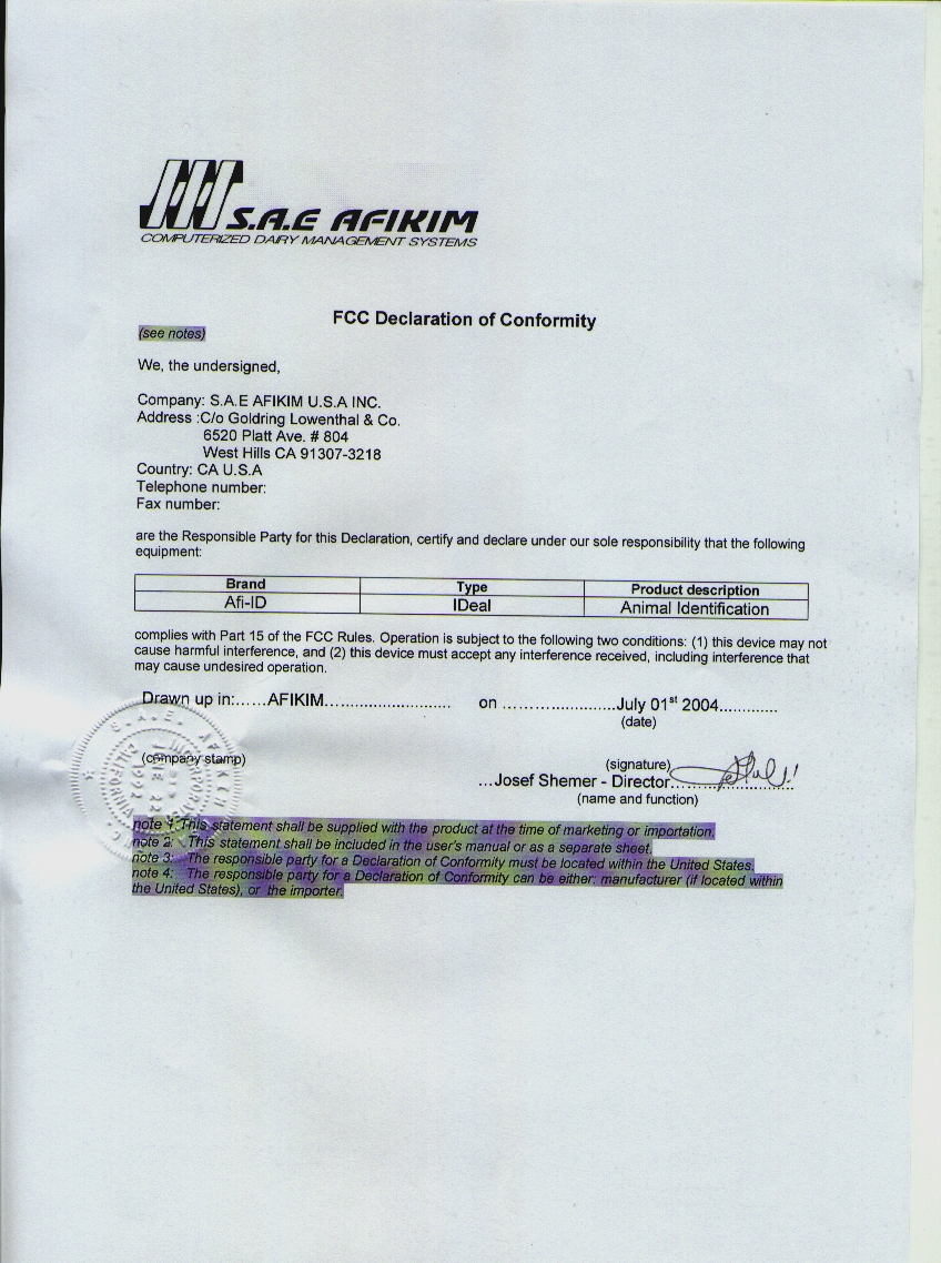 AFI Identification System User Manual