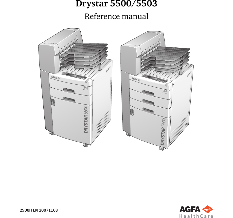 Drystar 5500/5503Reference manual2900H EN 20071108