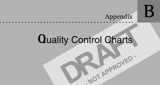 Quality Control ChartsAppendix B