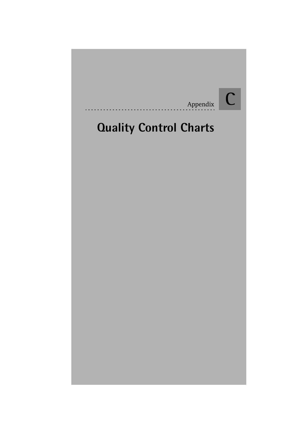 Quality Control ChartsAppendix C