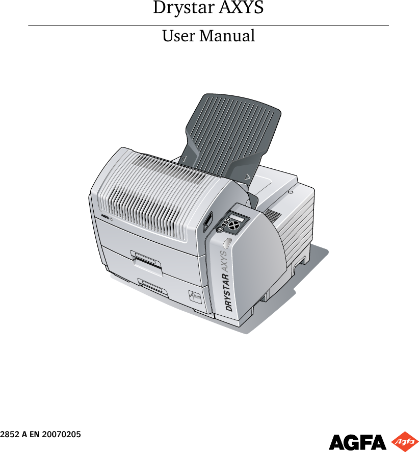 Drystar AXYSUser Manual2852 A EN 20070205