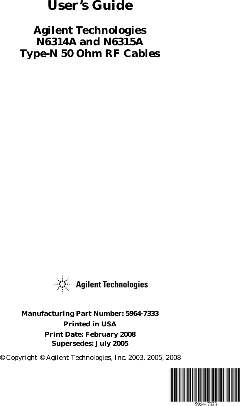 Page 1 of 7 - Agilent-Technologies Agilent-Technologies-N6314A-Users-Manual-  Agilent-technologies-n6314a-users-manual