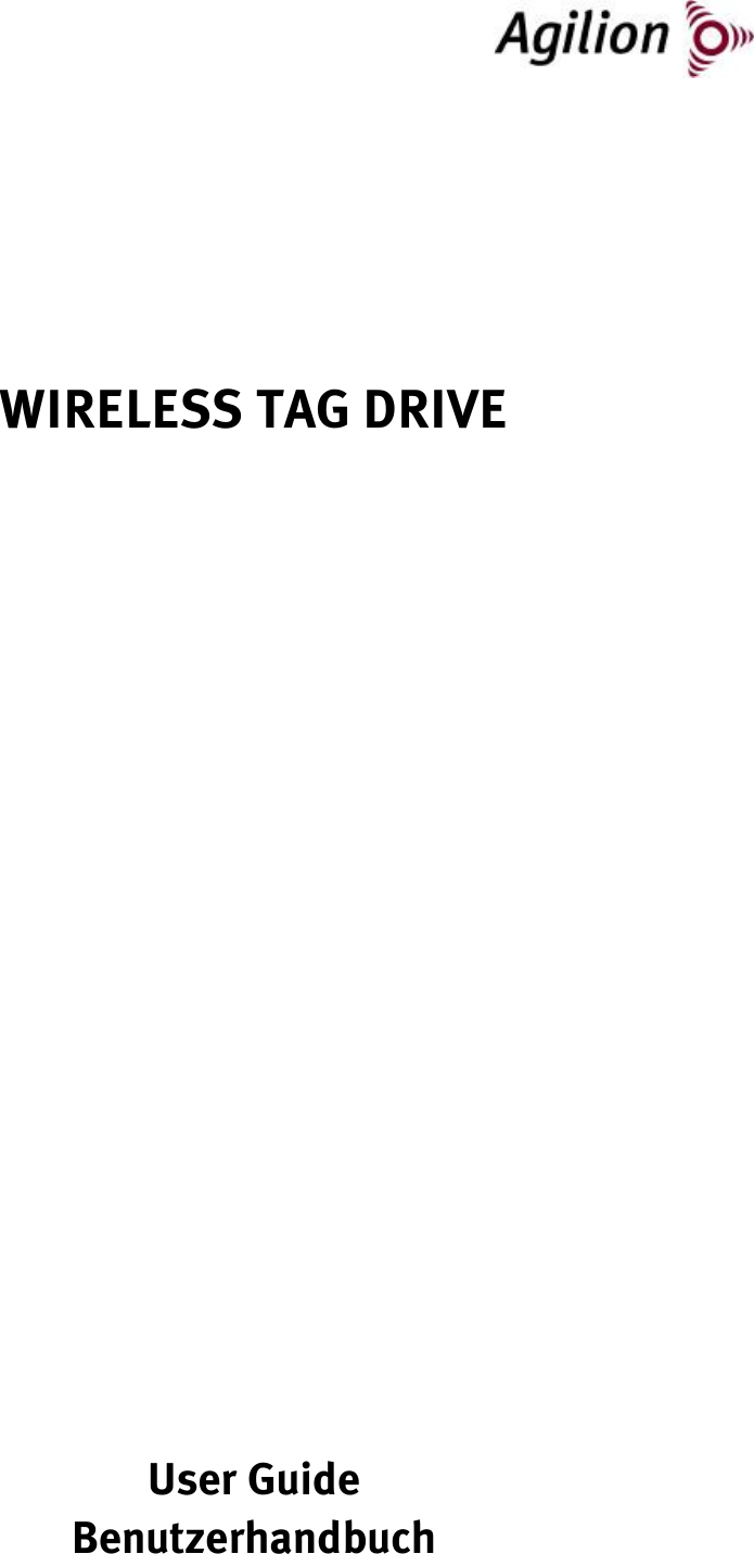 WIRELESS TAG DRIVE User Guide Benutzerhandbuch